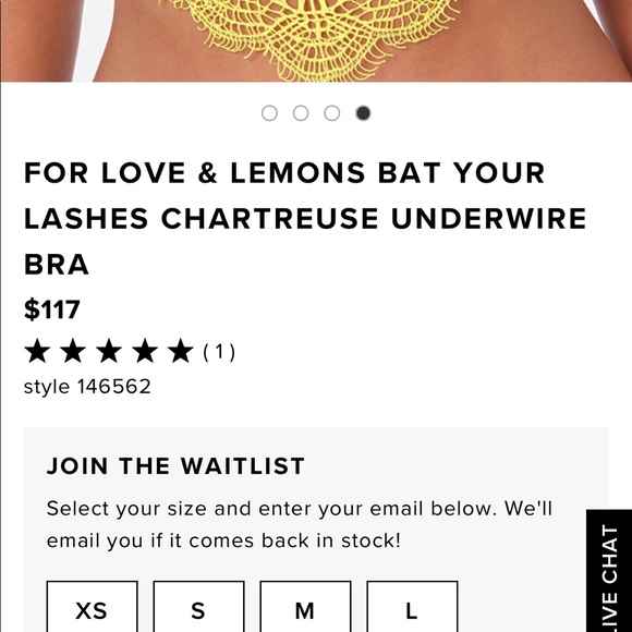 NWOT For Love And Lemons Bat Your Lashes Bra - Picture 6 of 8